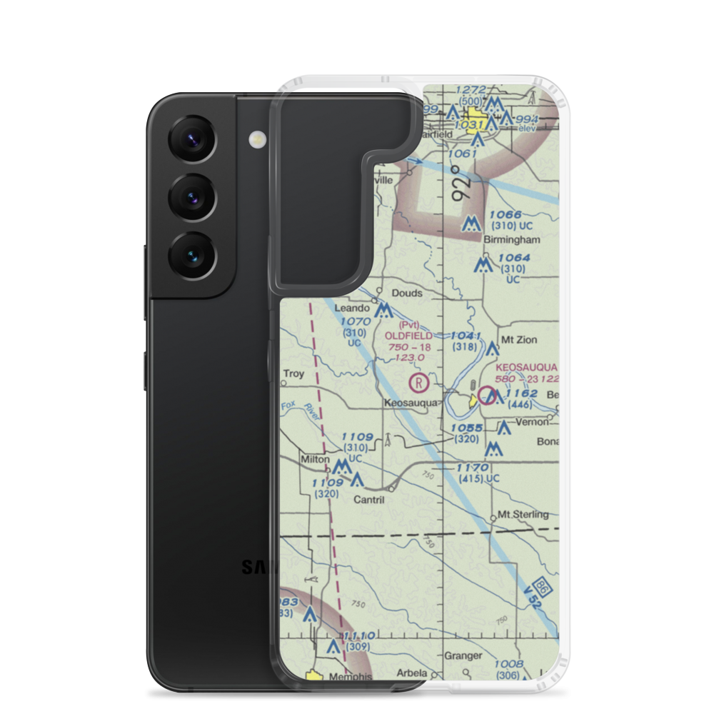 Oldfield Aero (27IA) VFR Sectional Samsung Case Samsung Galaxy S22 model shown