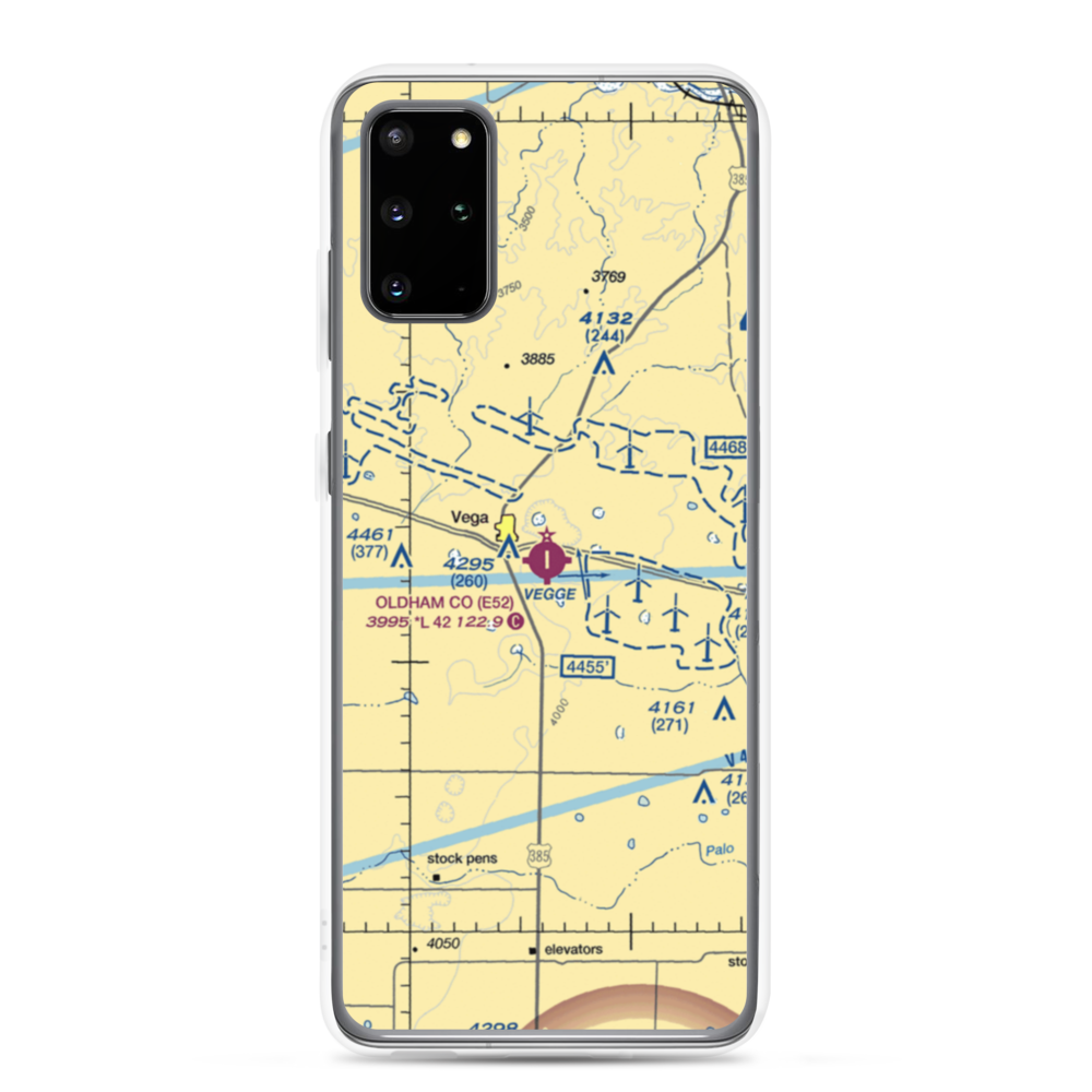 Oldham County Airport (E52) VFR Sectional Samsung Case Samsung Galaxy S20 Plus model shown