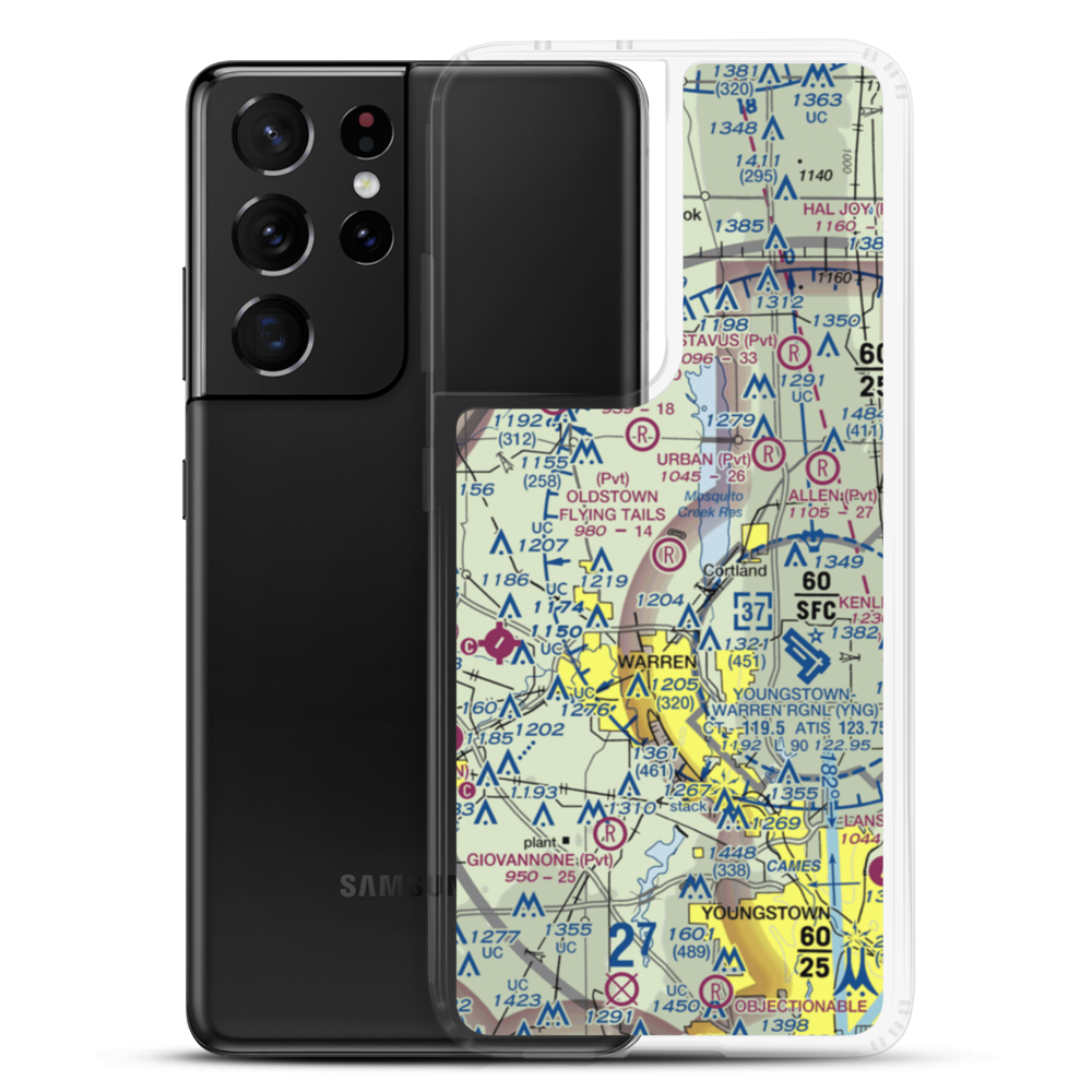 Oldstown Flying Tails Airport (81OH) VFR Sectional Samsung Case Samsung Galaxy S21 Ultra model shown