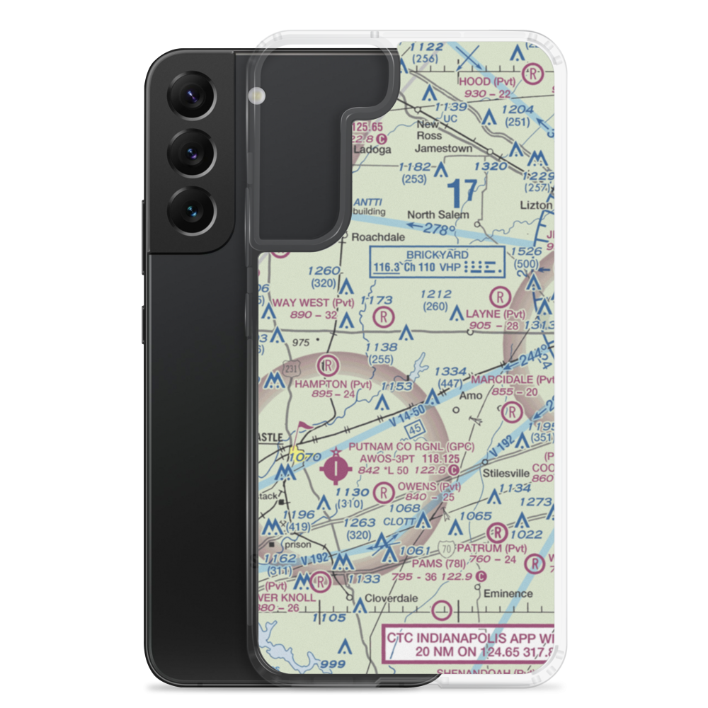 Oleo Airport (4II3) VFR Sectional Samsung Case Samsung Galaxy S22 Plus model shown