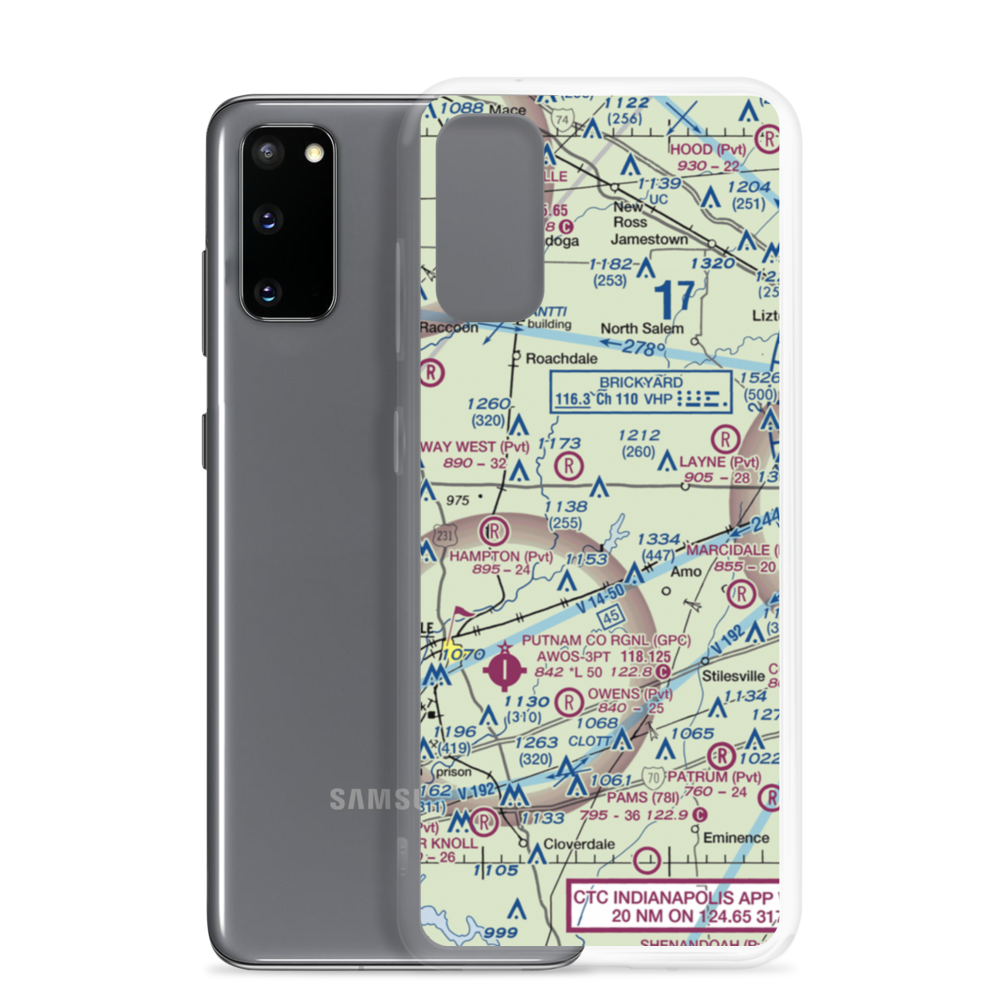 Oleo Airport (4II3) VFR Sectional Samsung Case Samsung Galaxy S20 model shown