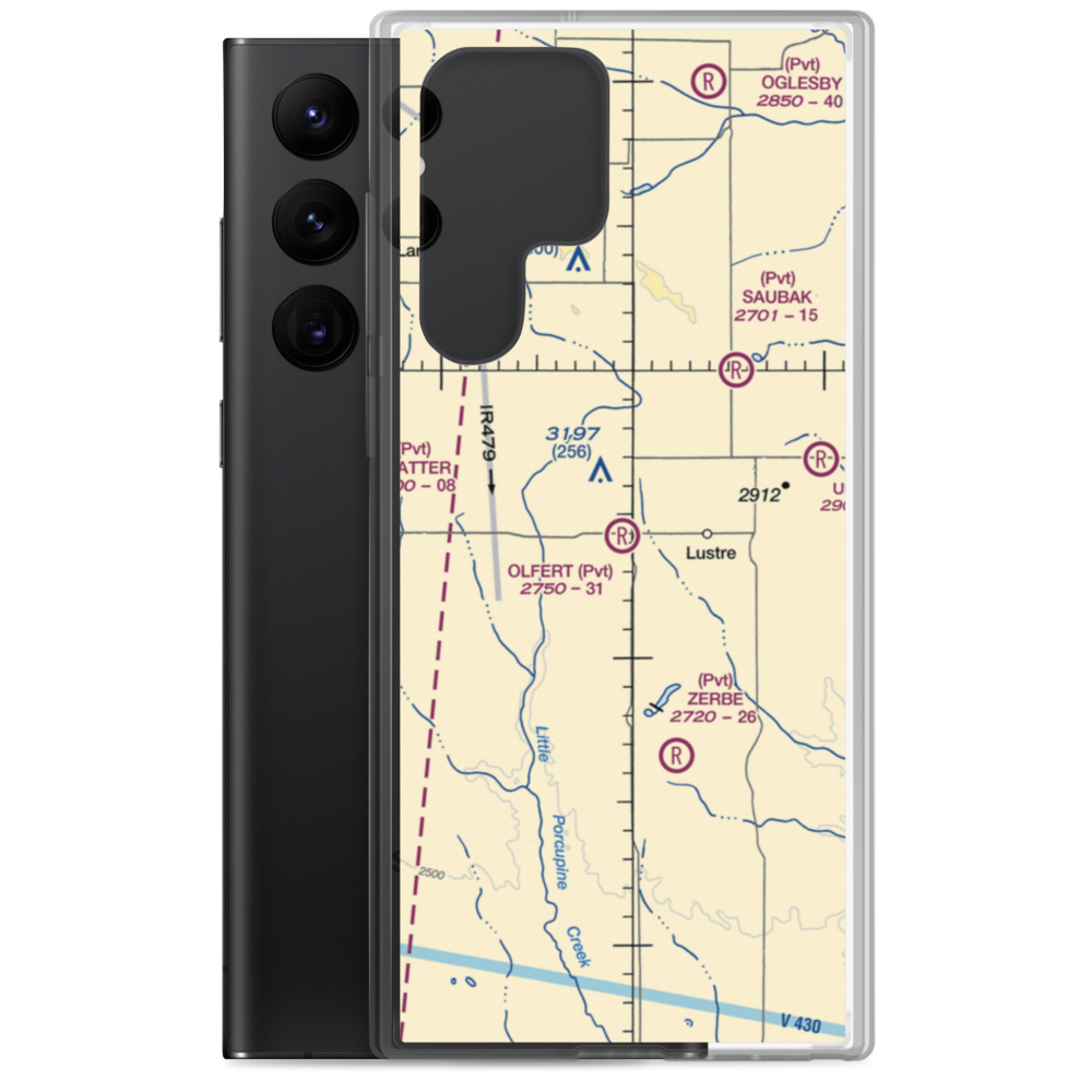 Olfert Airport (MT04) VFR Sectional Samsung Case Samsung Galaxy S22 Ultra model shown