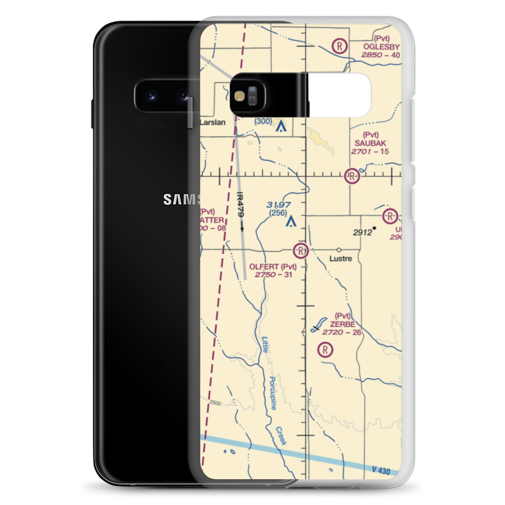Olfert Airport (MT04) VFR Sectional Samsung Case Samsung Galaxy S10+ model shown