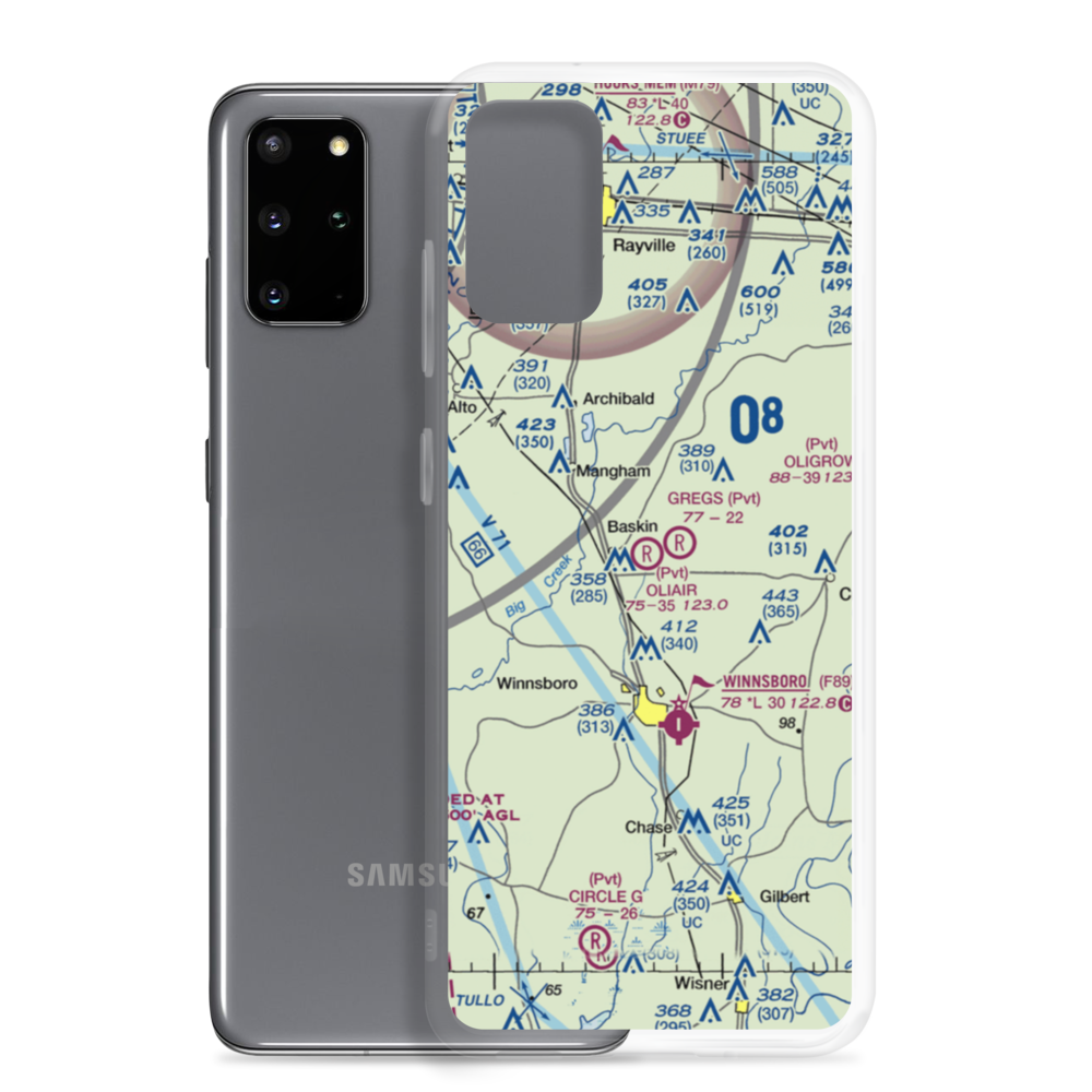 Oliair Airport (LS20) VFR Sectional Samsung Case Samsung Galaxy S20 Plus model shown