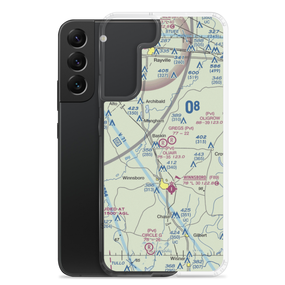 Oliair Airport (LS20) VFR Sectional Samsung Case Samsung Galaxy S22 Plus model shown