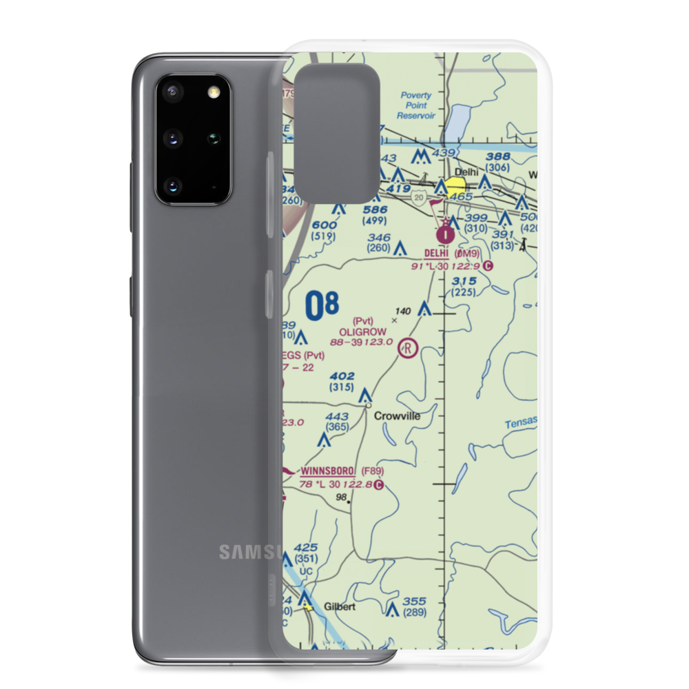 Oligrow Airport (LS15) VFR Sectional Samsung Case Samsung Galaxy S20 Plus model shown