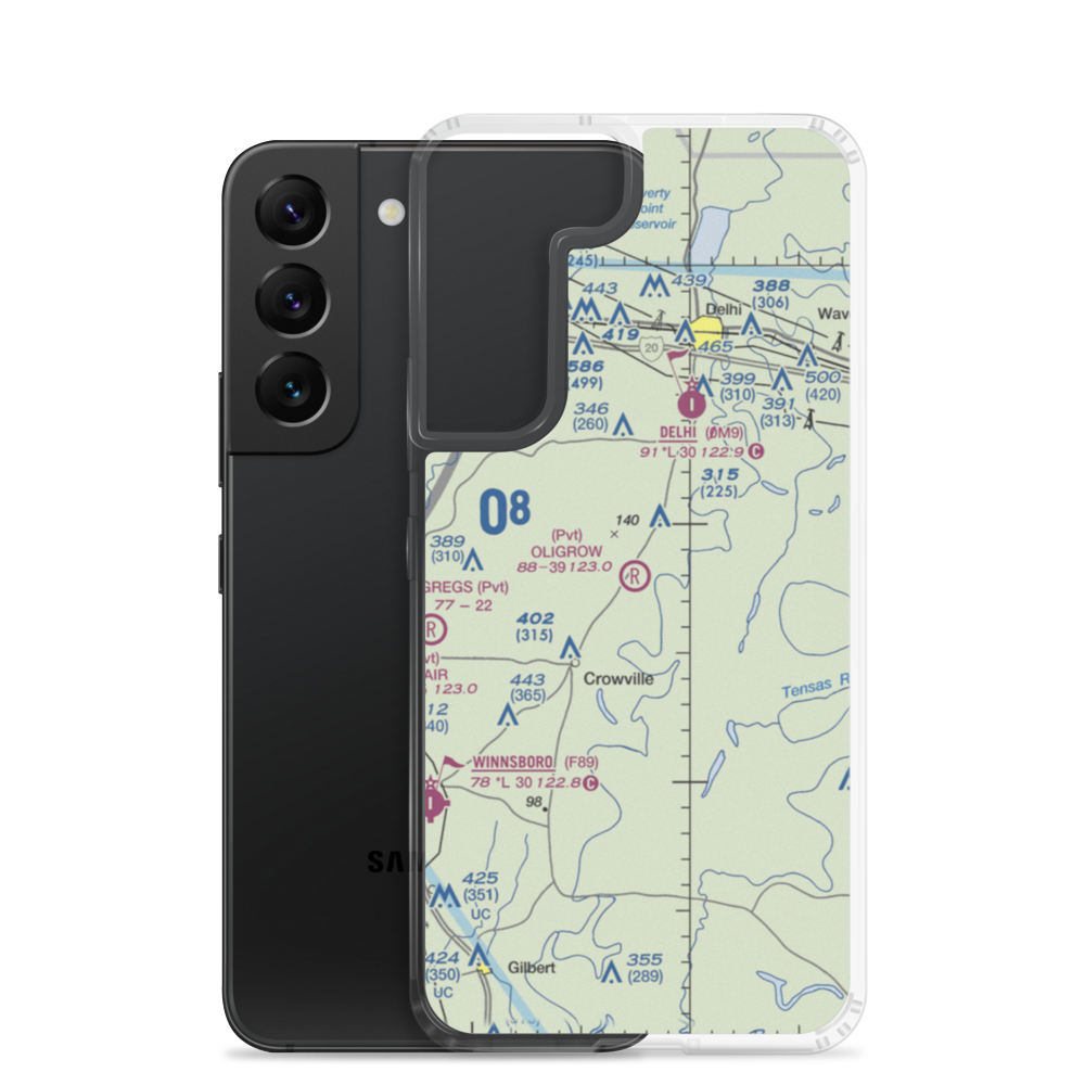 Oligrow Airport (LS15) VFR Sectional Samsung Case Samsung Galaxy S22 model shown