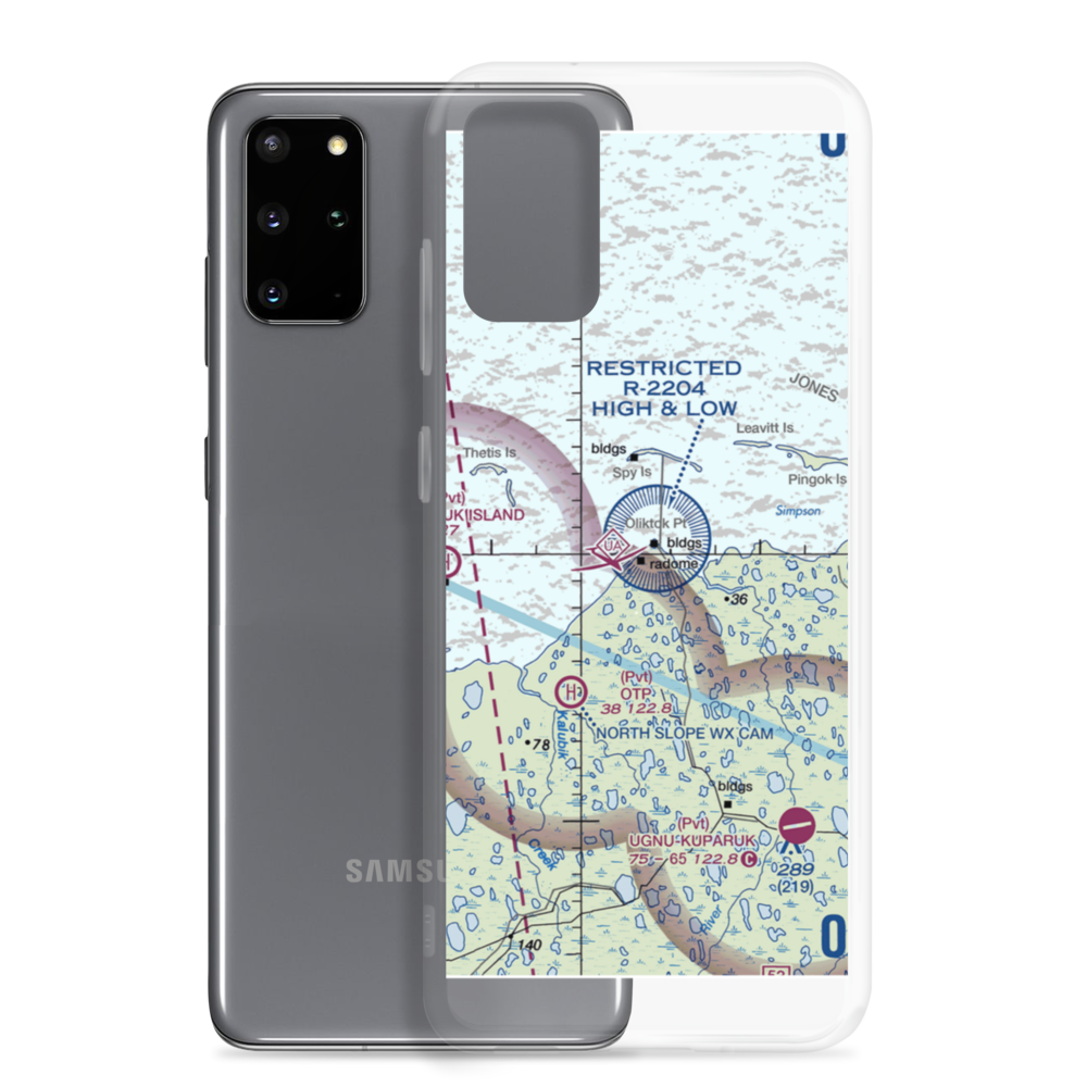 Oliktok LRRS Airport (OLI) VFR Sectional Samsung Case Samsung Galaxy S20 Plus model shown