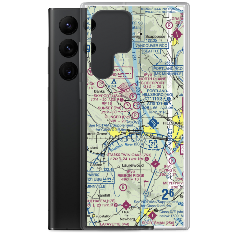 Olinger Airpark (OR81) VFR Sectional Samsung Case Samsung Galaxy S22 Ultra model shown