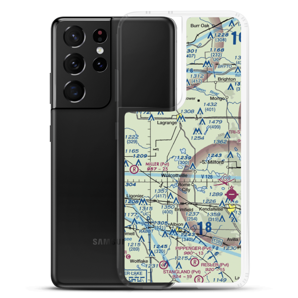 Oliver Lake Seaplane Base (4IN2) VFR Sectional Samsung Case Samsung Galaxy S21 Ultra model shown