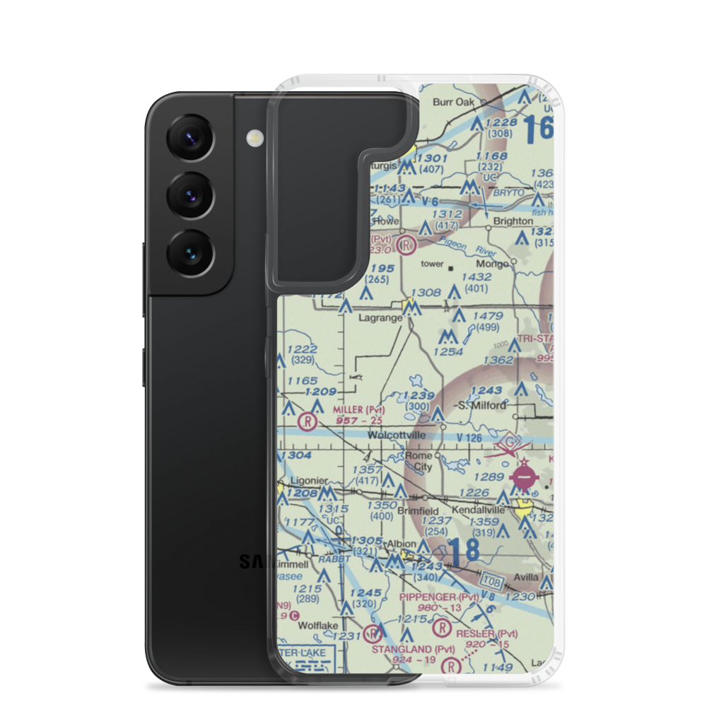 Oliver Lake Seaplane Base (4IN2) VFR Sectional Samsung Case Samsung Galaxy S22 model shown