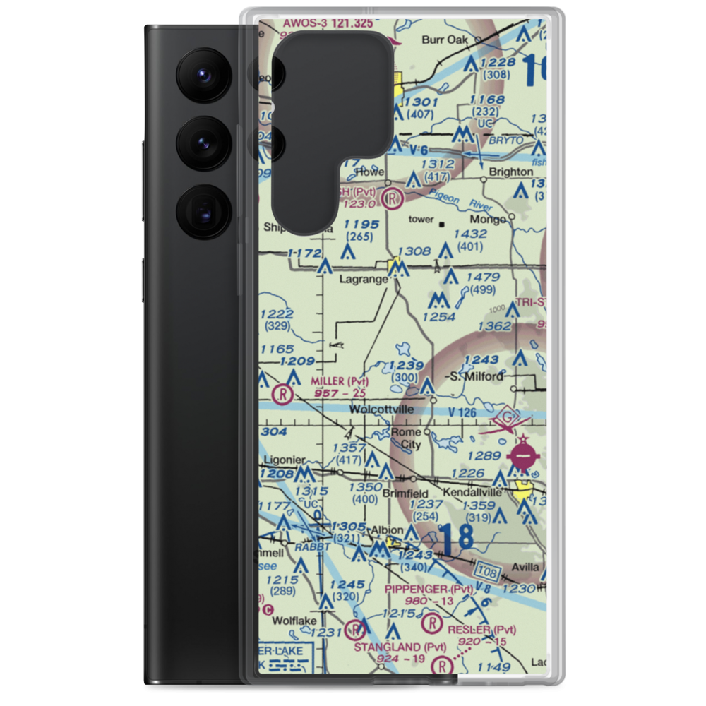 Oliver Lake Seaplane Base (4IN2) VFR Sectional Samsung Case Samsung Galaxy S22 Ultra model shown