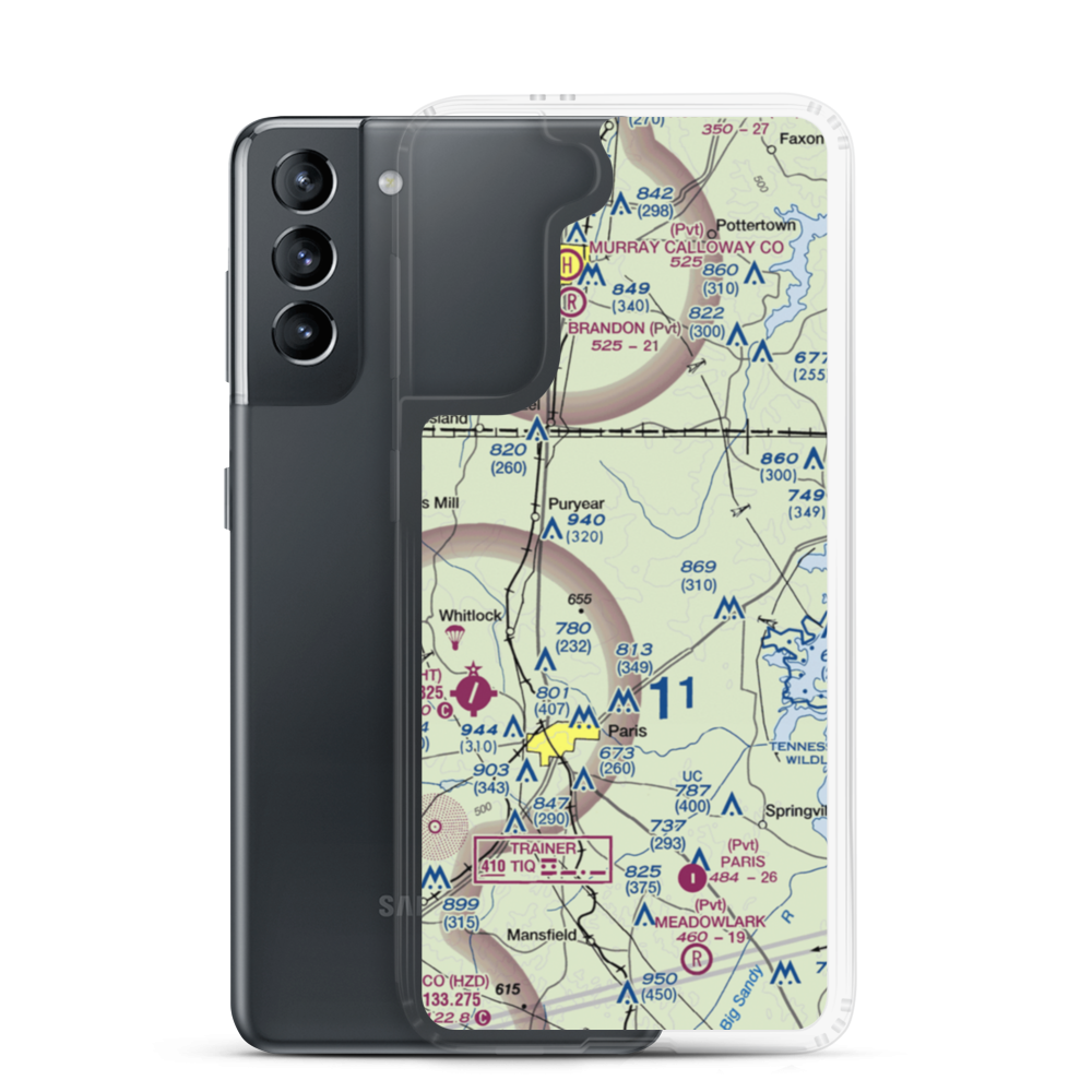 Oliver Landing Airport (42TN) VFR Sectional Samsung Case Samsung Galaxy S21 model shown