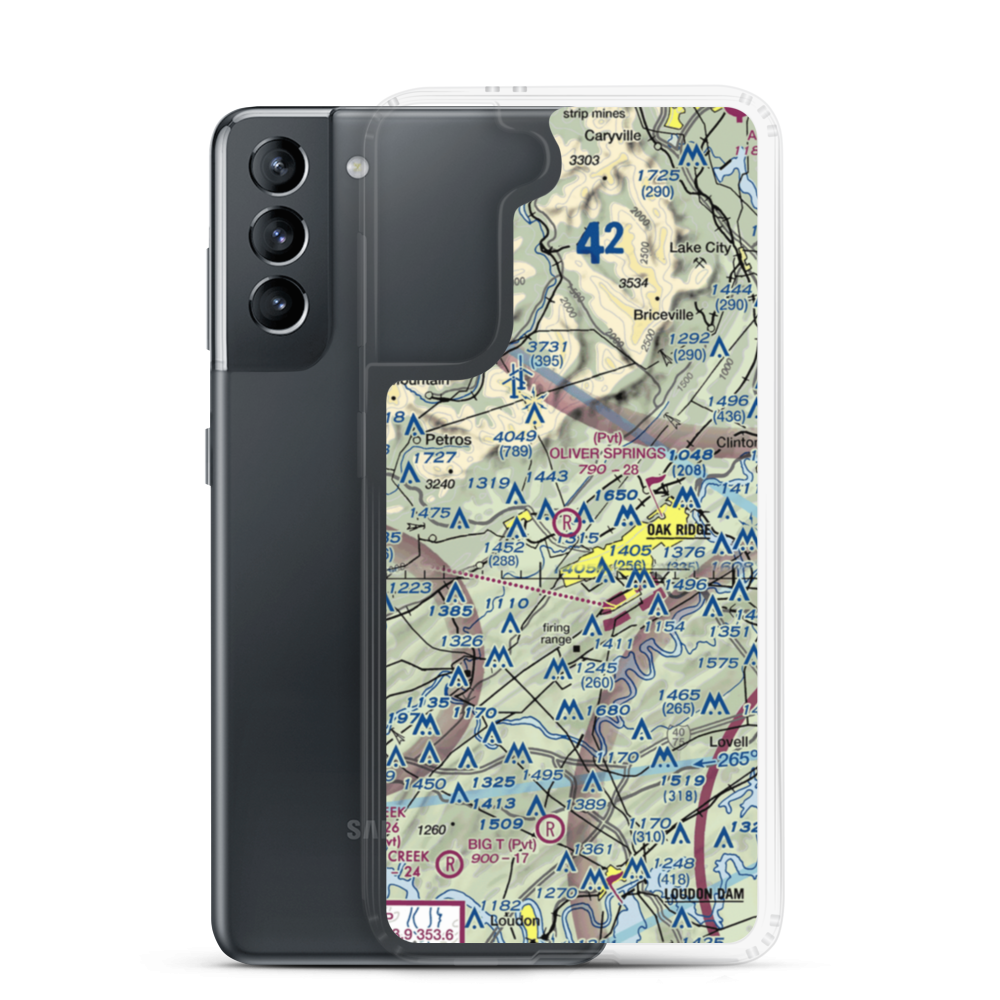 Oliver Springs Inc Airport (TN08) VFR Sectional Samsung Case Samsung Galaxy S21 model shown