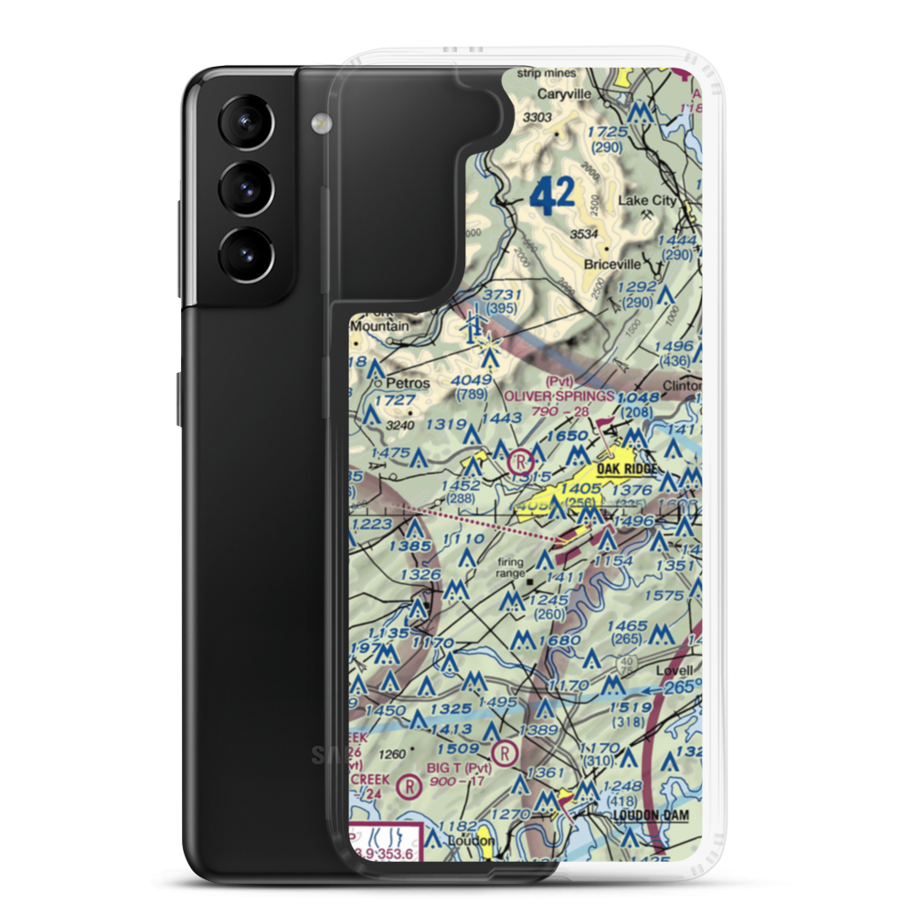 Oliver Springs Inc Airport (TN08) VFR Sectional Samsung Case Samsung Galaxy S21 Plus model shown