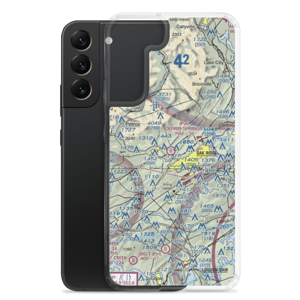 Oliver Springs Inc Airport (TN08) VFR Sectional Samsung Case Samsung Galaxy S22 Plus model shown