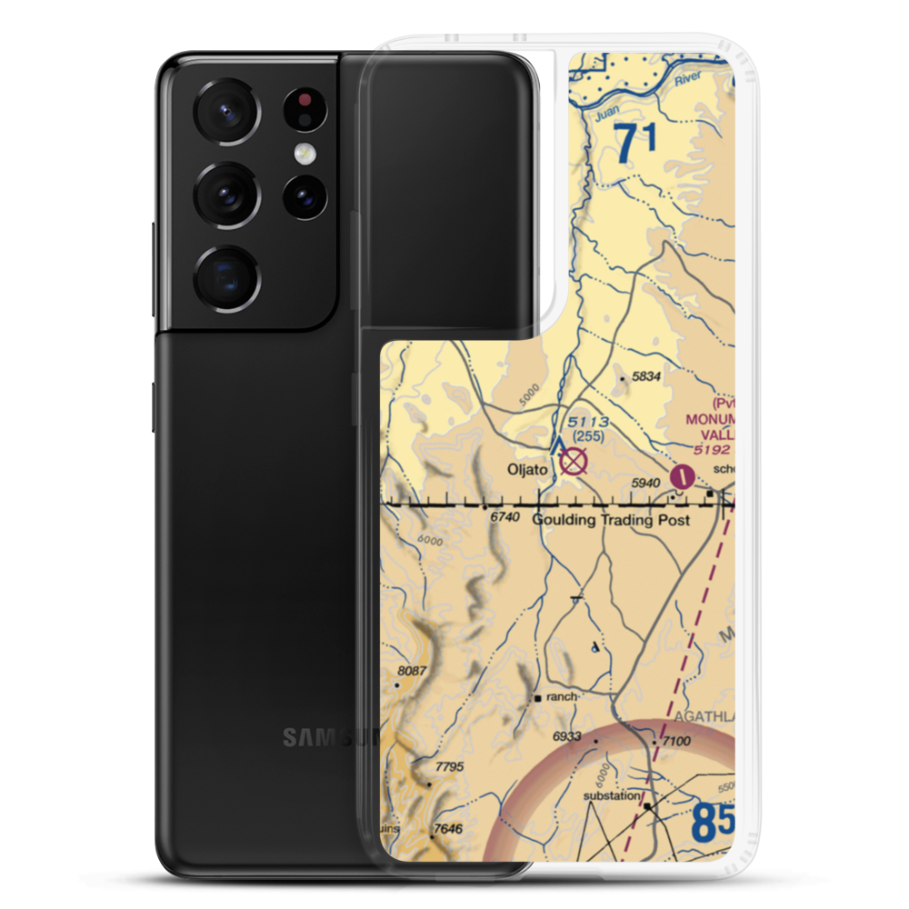 Oljato Airport (05UT) VFR Sectional Samsung Case Samsung Galaxy S21 Ultra model shown