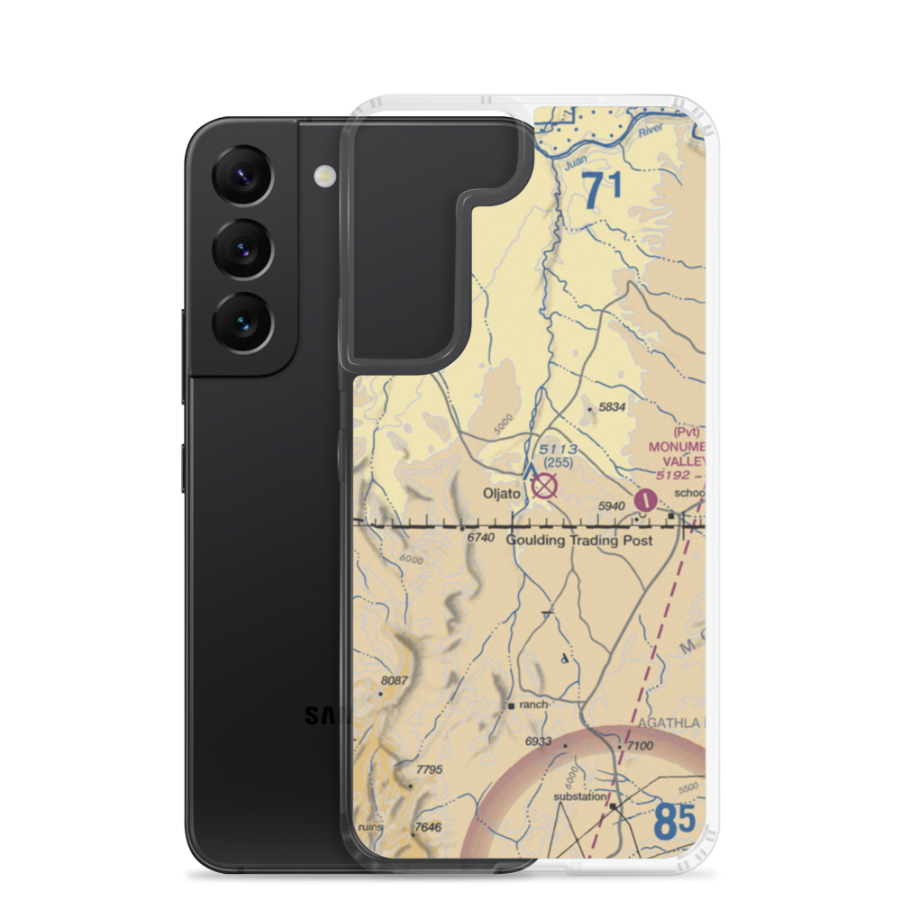 Oljato Airport (05UT) VFR Sectional Samsung Case Samsung Galaxy S22 model shown