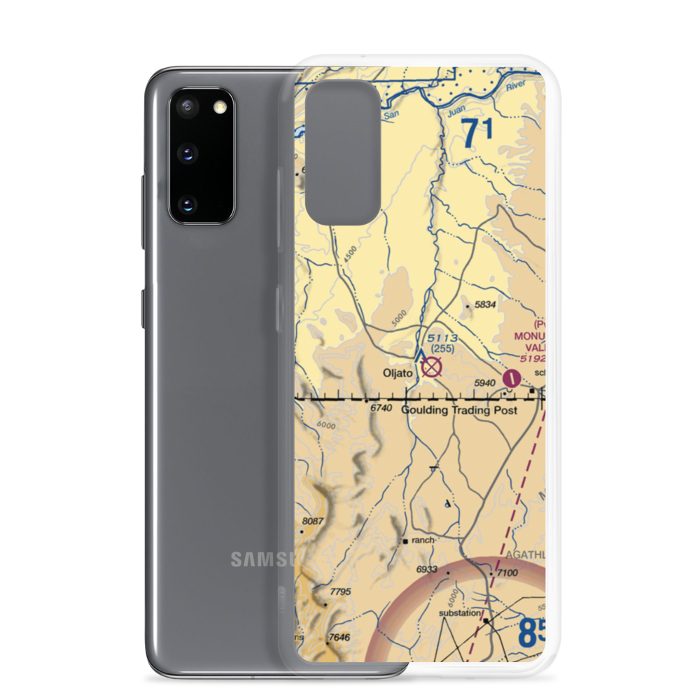 Oljato Airport (05UT) VFR Sectional Samsung Case Samsung Galaxy S20 model shown