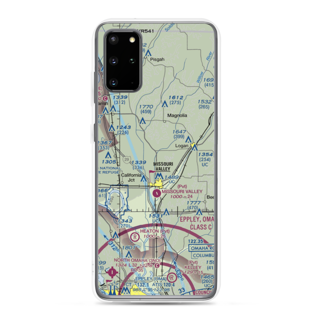 Olsen Airport (IA93) VFR Sectional Samsung Case Samsung Galaxy S20 Plus model shown