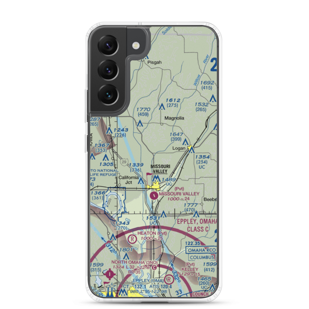 Olsen Airport (IA93) VFR Sectional Samsung Case Samsung Galaxy S22 Plus model shown