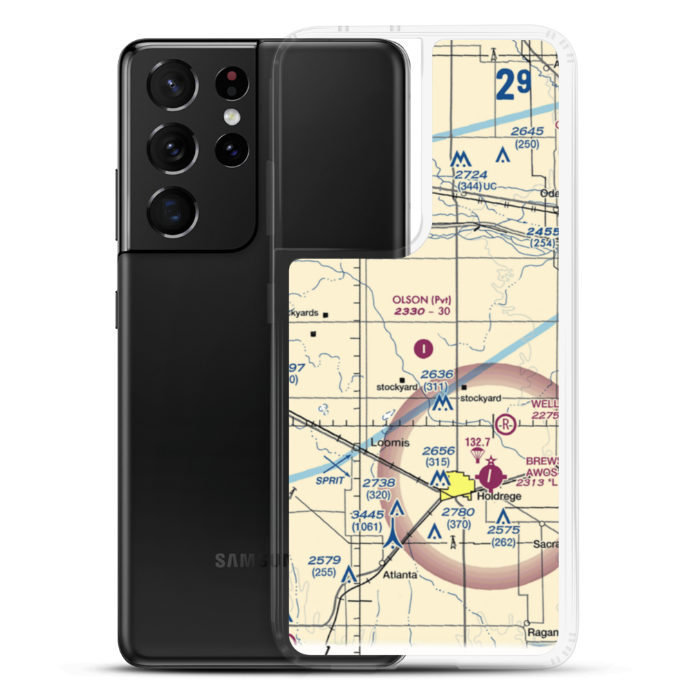 Olson Field (NE30) VFR Sectional Samsung Case Samsung Galaxy S21 Ultra model shown