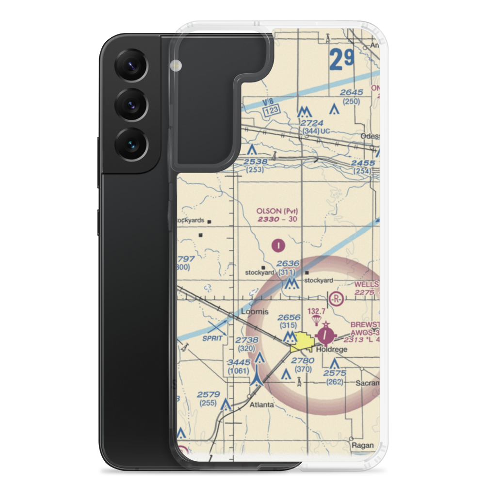 Olson Field (NE30) VFR Sectional Samsung Case Samsung Galaxy S22 Plus model shown