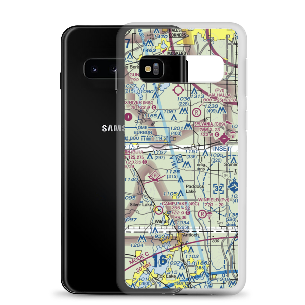 Olson's Airport (3WI1) VFR Sectional Samsung Case Samsung Galaxy S10 model shown