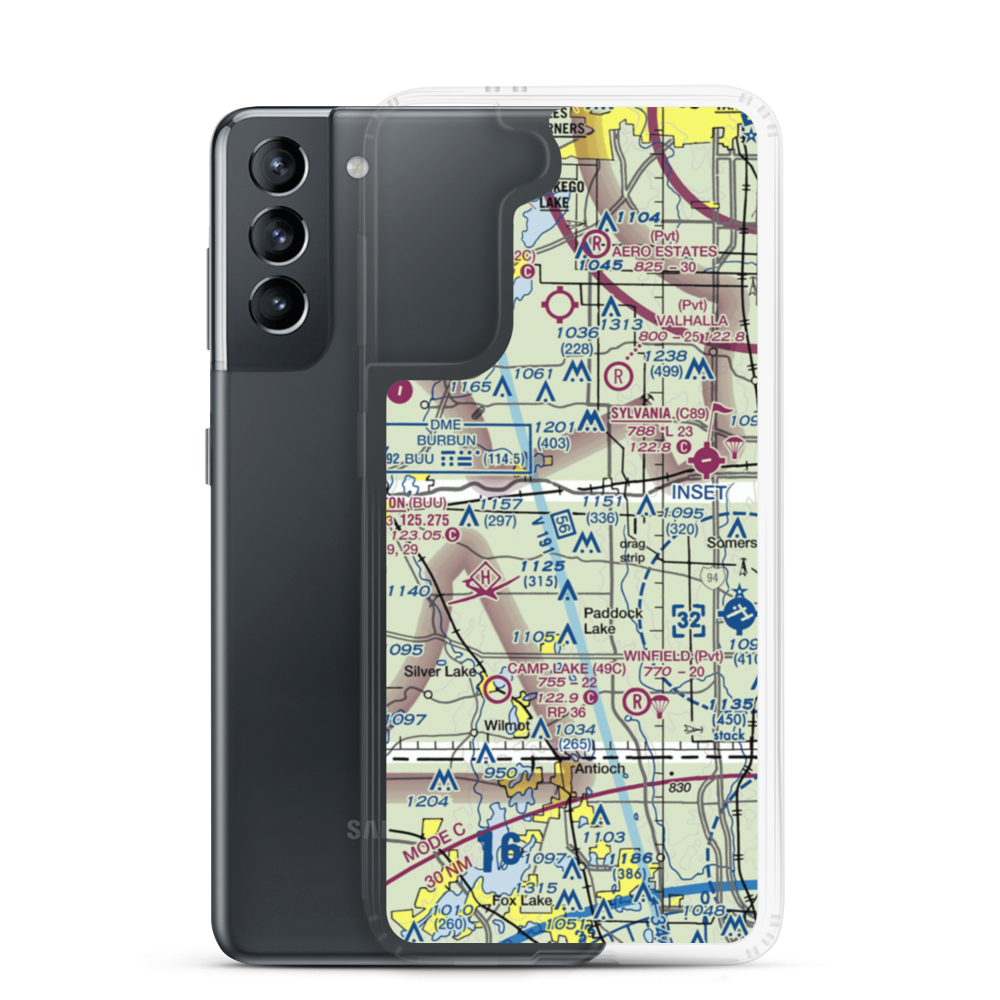 Olson's Airport (3WI1) VFR Sectional Samsung Case Samsung Galaxy S21 model shown