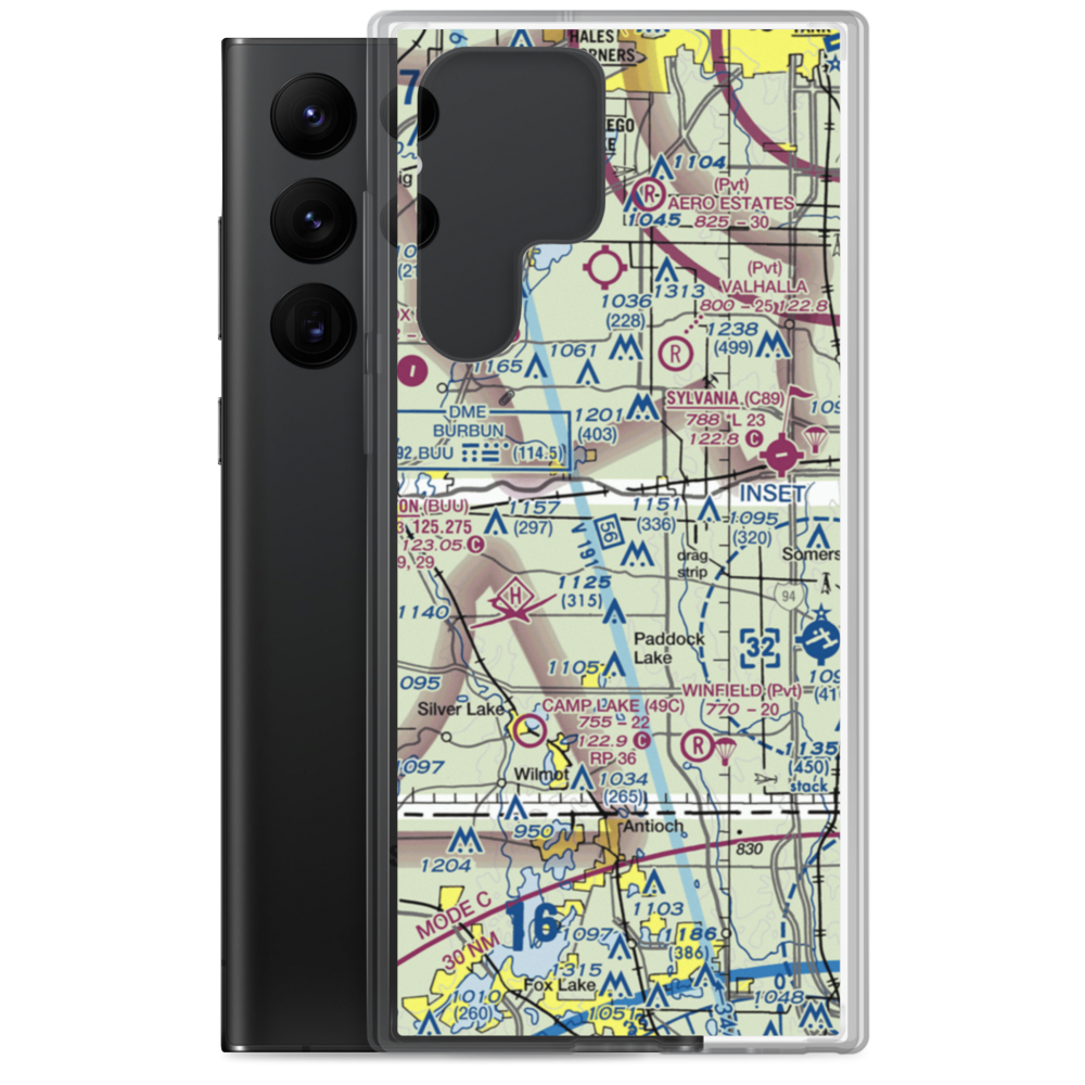 Olson's Airport (3WI1) VFR Sectional Samsung Case Samsung Galaxy S22 Ultra model shown