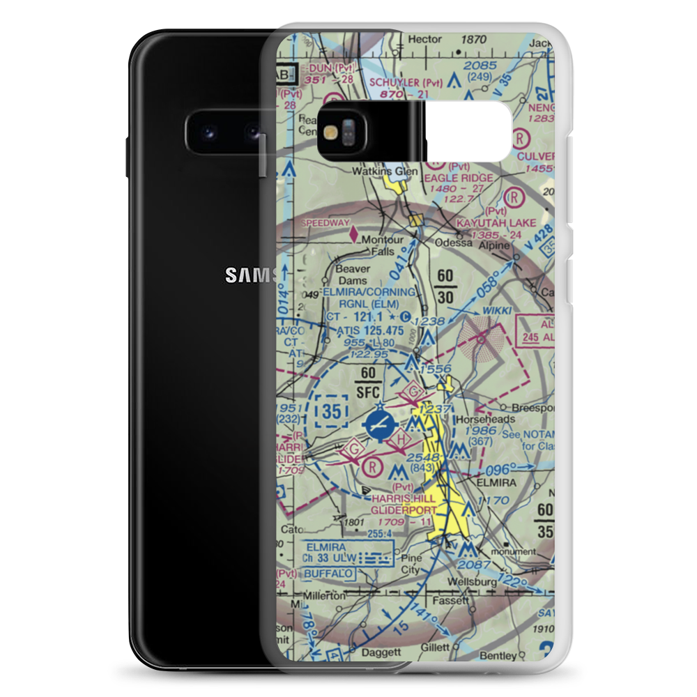 Omni Airpark (6NY2) VFR Sectional Samsung Case Samsung Galaxy S10+ model shown