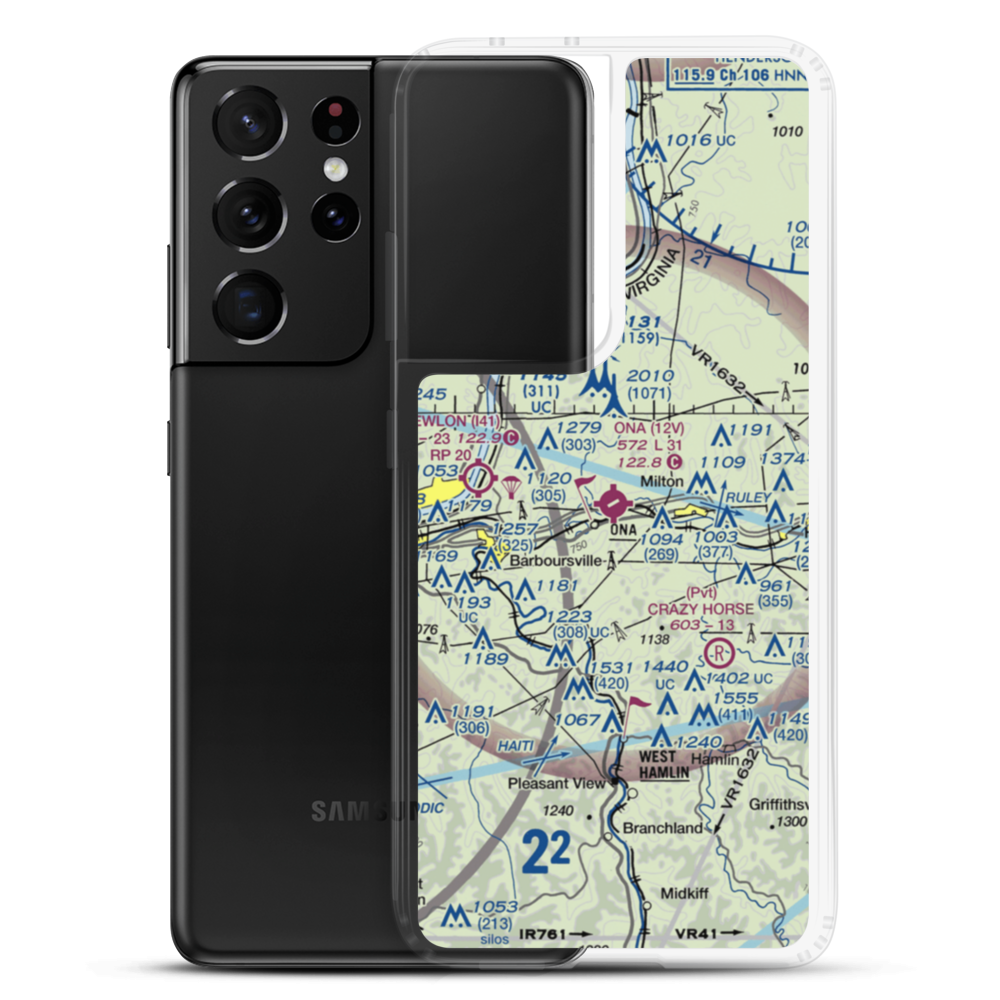 Ona Airpark (12V) VFR Sectional Samsung Case Samsung Galaxy S21 Ultra model shown