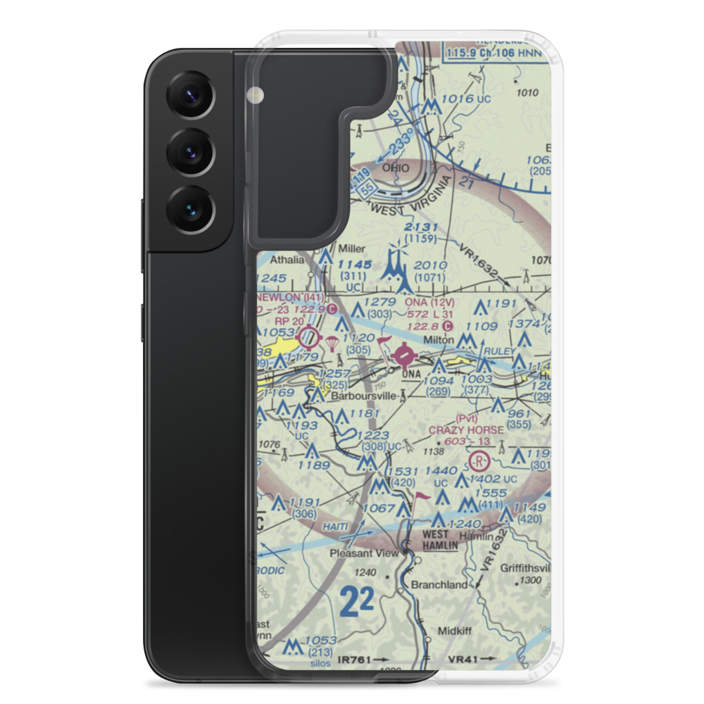 Ona Airpark (12V) VFR Sectional Samsung Case Samsung Galaxy S22 Plus model shown