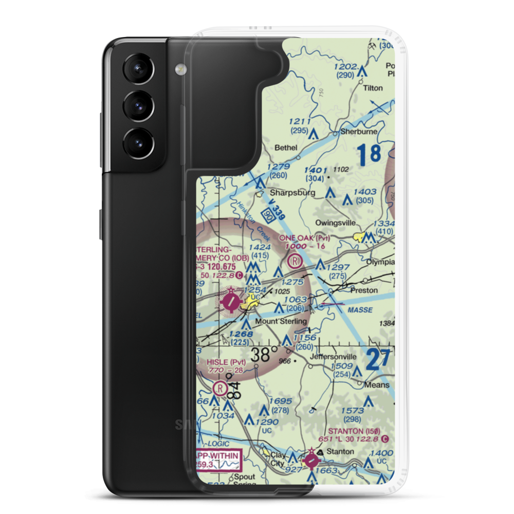 One Oak Airport (77KY) VFR Sectional Samsung Case Samsung Galaxy S21 Plus model shown