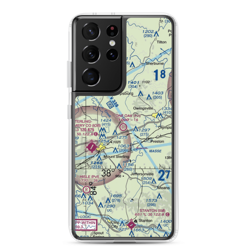 One Oak Airport (77KY) VFR Sectional Samsung Case Samsung Galaxy S21 Ultra model shown