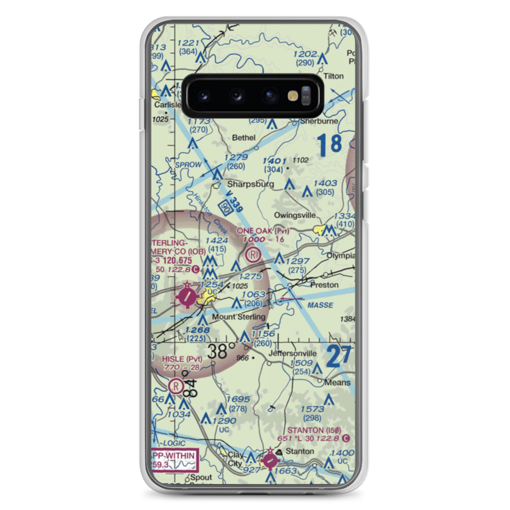 One Oak Airport (77KY) VFR Sectional Samsung Case Samsung Galaxy S10+ model shown