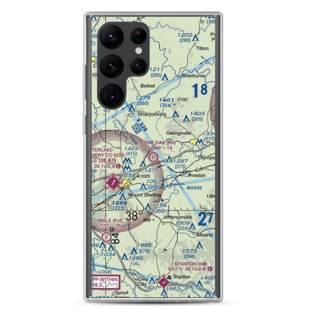 One Oak Airport (77KY) VFR Sectional Samsung Case Samsung Galaxy S22 Ultra model shown