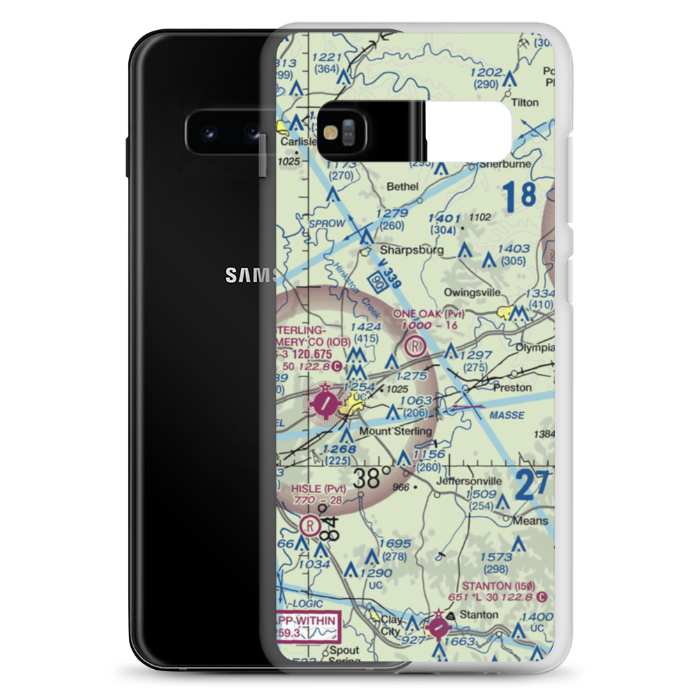 One Oak Airport (77KY) VFR Sectional Samsung Case Samsung Galaxy S10+ model shown