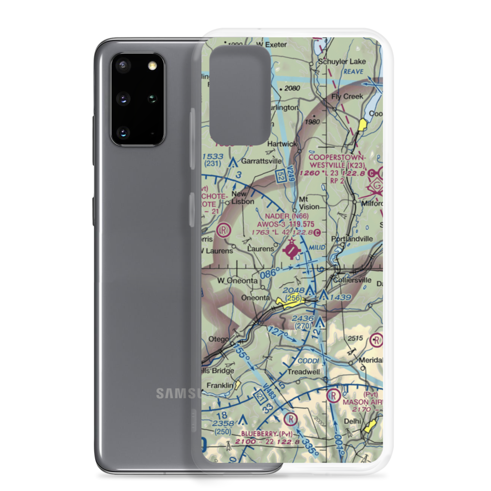 Oneonta Municipal Airport (N66) VFR Sectional Samsung Case Samsung Galaxy S20 Plus model shown