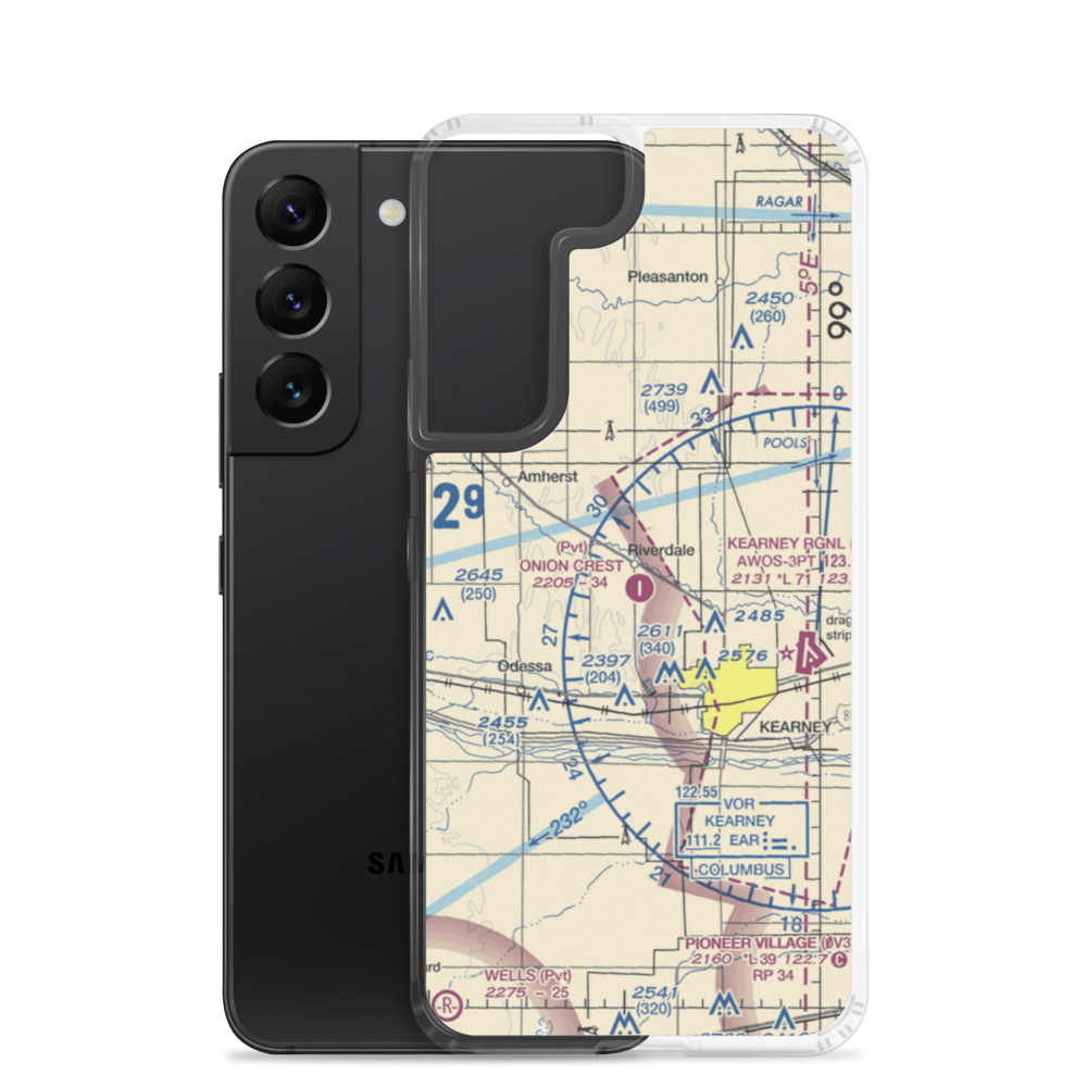 Onion Crest Airpark (43NE) VFR Sectional Samsung Case Samsung Galaxy S22 model shown