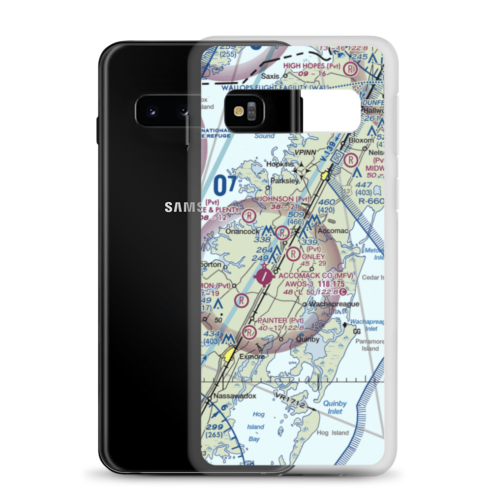 Onley Airport (VG20) VFR Sectional Samsung Case Samsung Galaxy S10 model shown