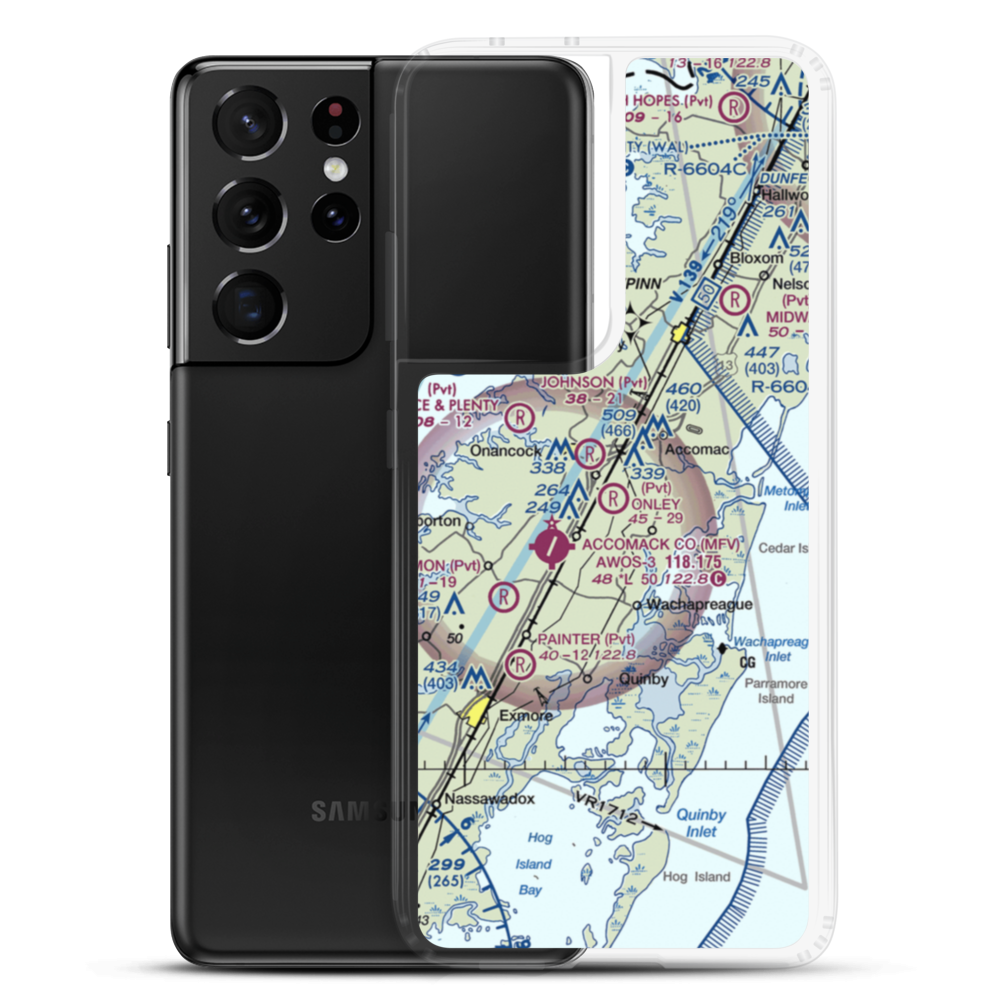 Onley Airport (VG20) VFR Sectional Samsung Case Samsung Galaxy S21 Ultra model shown