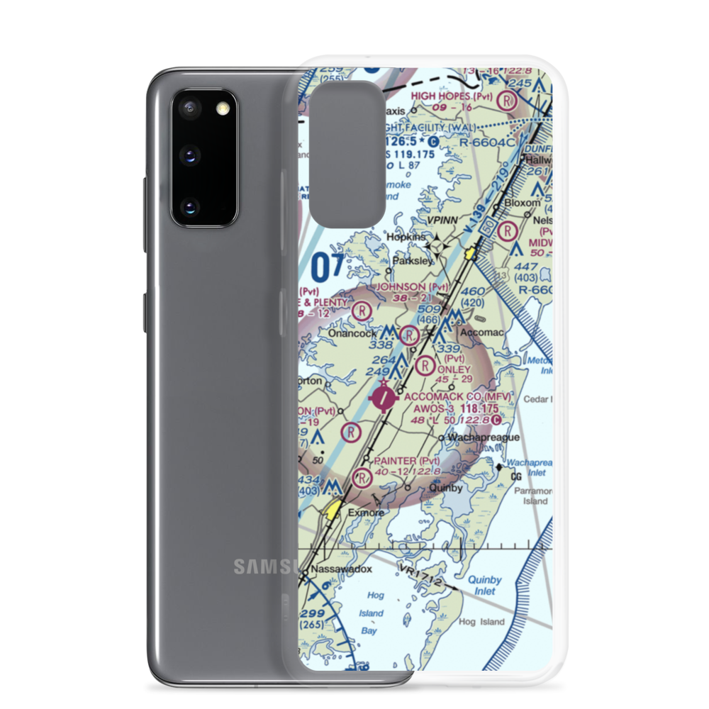 Onley Airport (VG20) VFR Sectional Samsung Case Samsung Galaxy S20 model shown