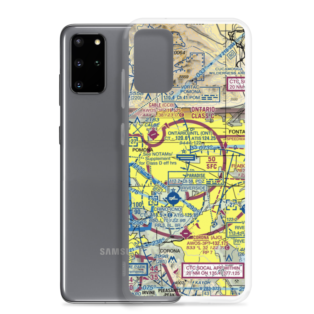 Ontario International Airport (ONT) VFR Sectional Samsung Case Samsung Galaxy S20 Plus model shown