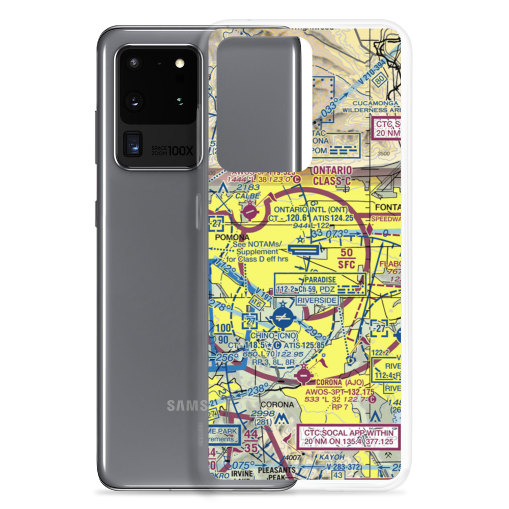 Ontario International Airport (ONT) VFR Sectional Samsung Case Samsung Galaxy S20 Ultra model shown