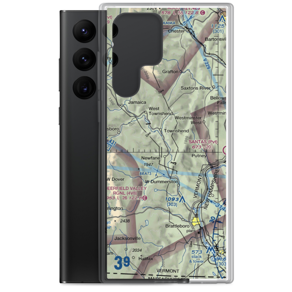 Onyon Airport (VT43) VFR Sectional Samsung Case Samsung Galaxy S22 Ultra model shown