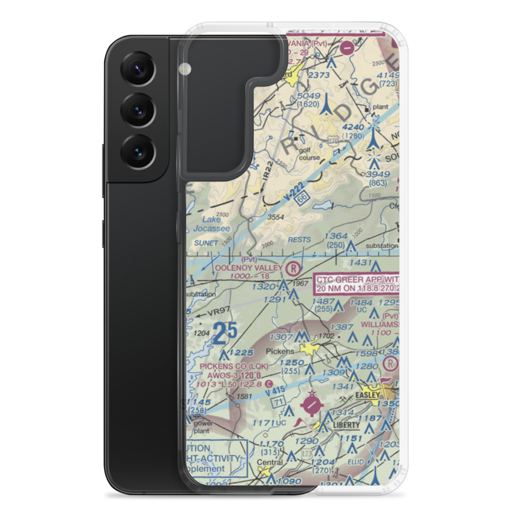 Oolenoy Valley Airport (SC75) VFR Sectional Samsung Case Samsung Galaxy S22 Plus model shown