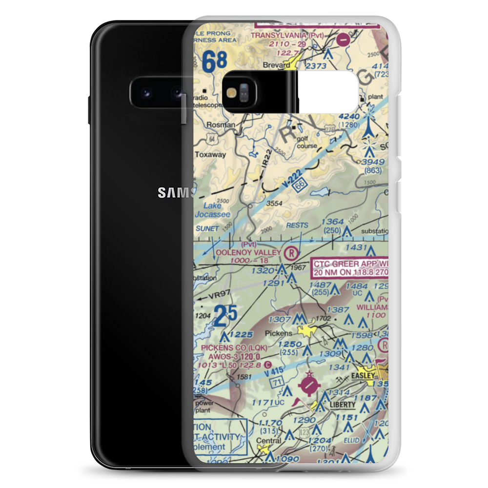 Oolenoy Valley Airport (SC75) VFR Sectional Samsung Case Samsung Galaxy S10+ model shown