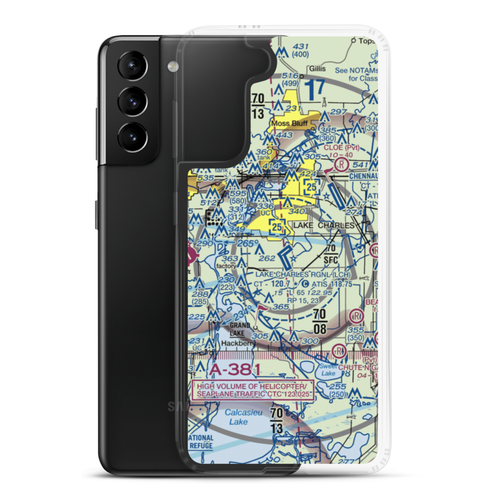 Open A-1 Ranch Airport (3LA8) VFR Sectional Samsung Case Samsung Galaxy S21 Plus model shown