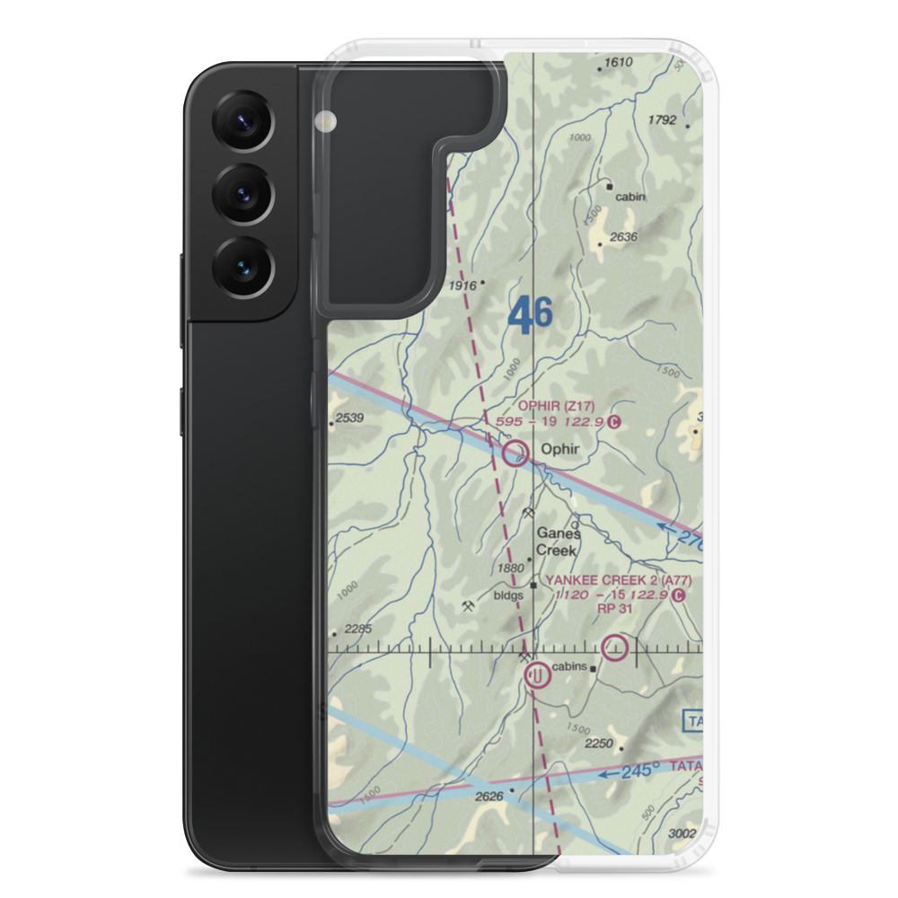 Ophir Airport (Z17) VFR Sectional Samsung Case Samsung Galaxy S22 Plus model shown